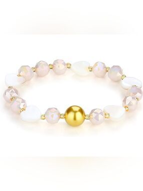 12MM South Sea Pearl Shell Stretch Beaded Bracelet